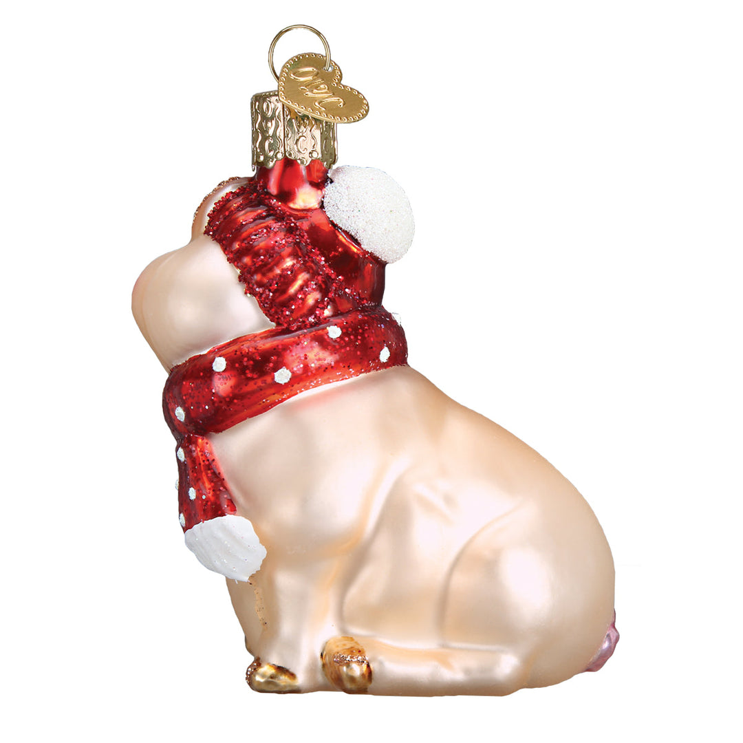 Snowy Pig Ornament