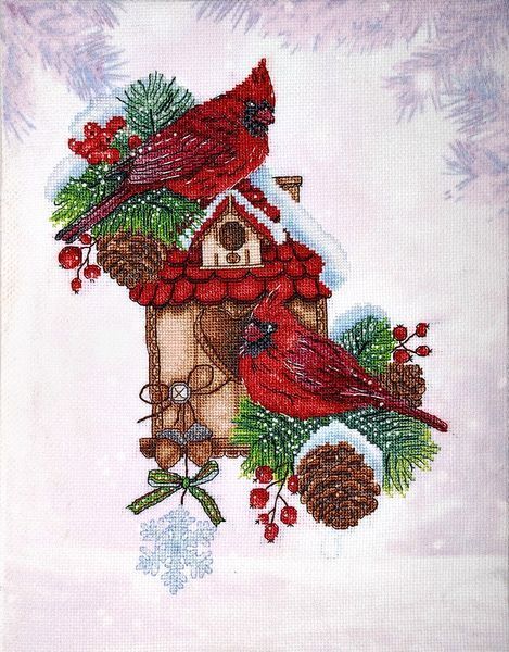 Cardinals Counted cross stitch kit 1288A