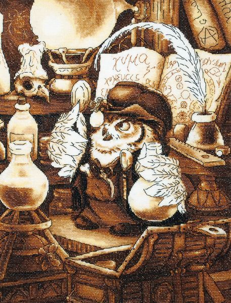 The Owl is an Alchemist Counted cross stitch kit 1289A