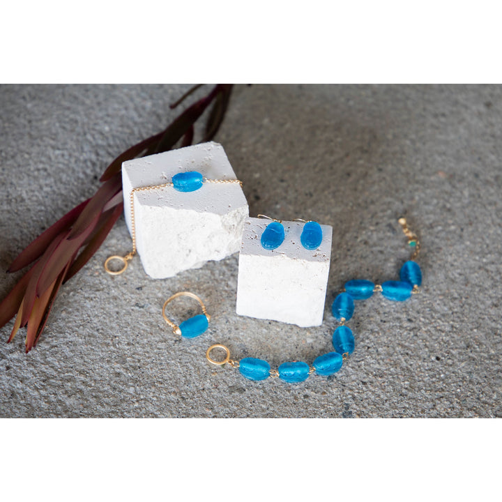 Glass Scarab Earrings