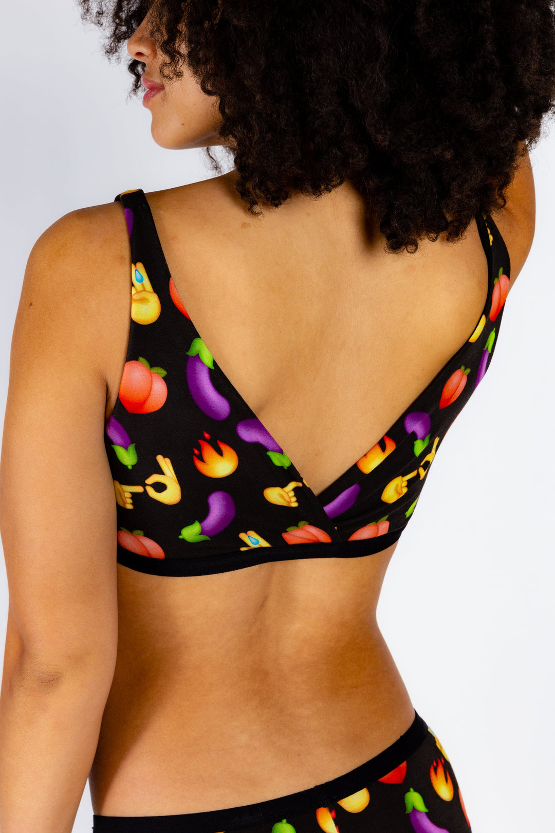 The Emoji After Party | Emoji Patterned Boob Hammock™ Reversible Bralette