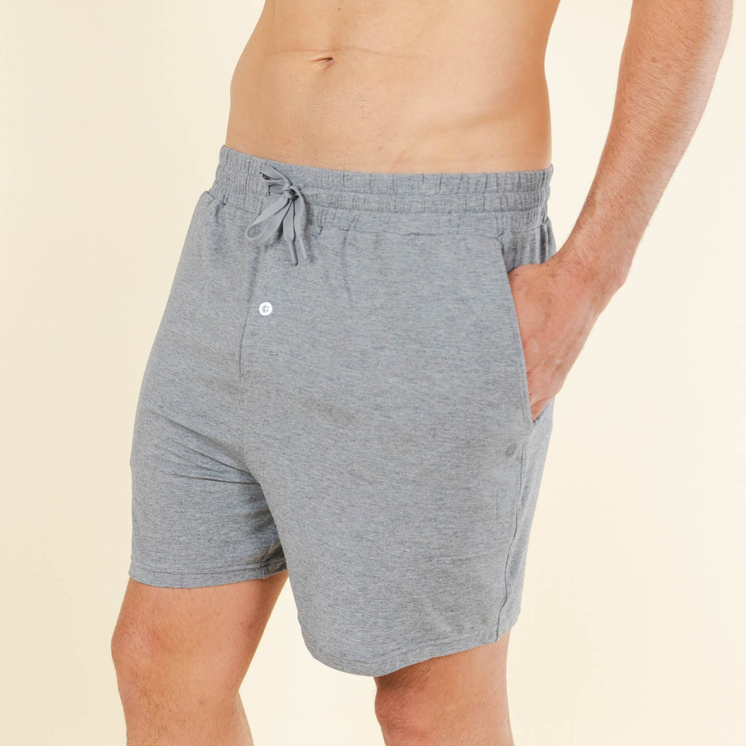 The Rock Solid | Mild Grey SleepDeep™ Men’s Pajama Shorts
