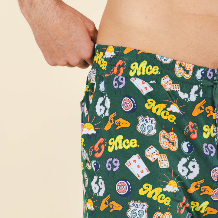 The Wine Dine & 69 | Route 69 Men’s Pajama Shorts