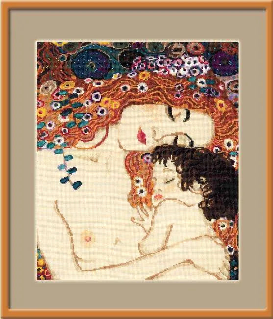Motherly Love after G. Klimt`s Painting  R916 Counted Cross Stitch Kit