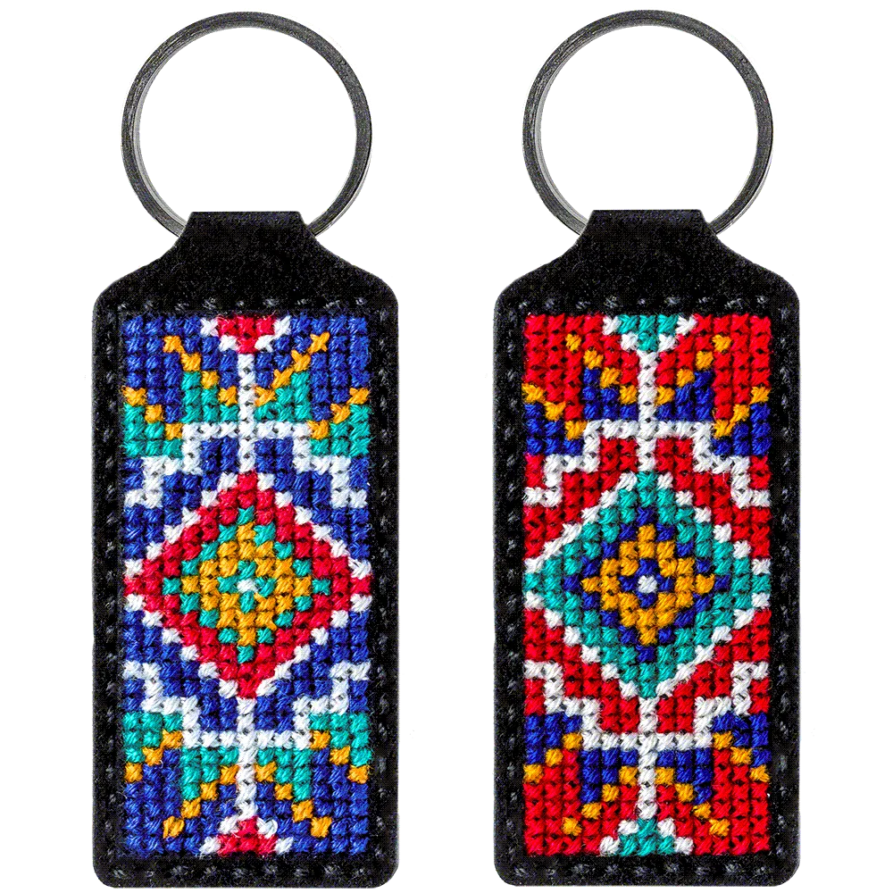 Ornament Key Chain Cross-stitch kit on artificial leather FLHL-021