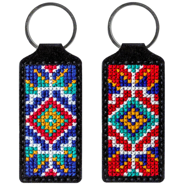 Ornament Key Chain Cross-stitch kit on artificial leather FLHL-021