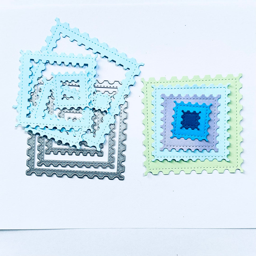 Nested Squares Scrapbooking Cutting Die by Wizardi QJ18