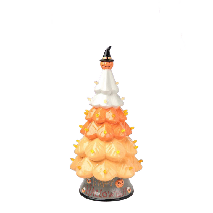 14" Candy Corn Tree w/LED Lights by December Diamonds