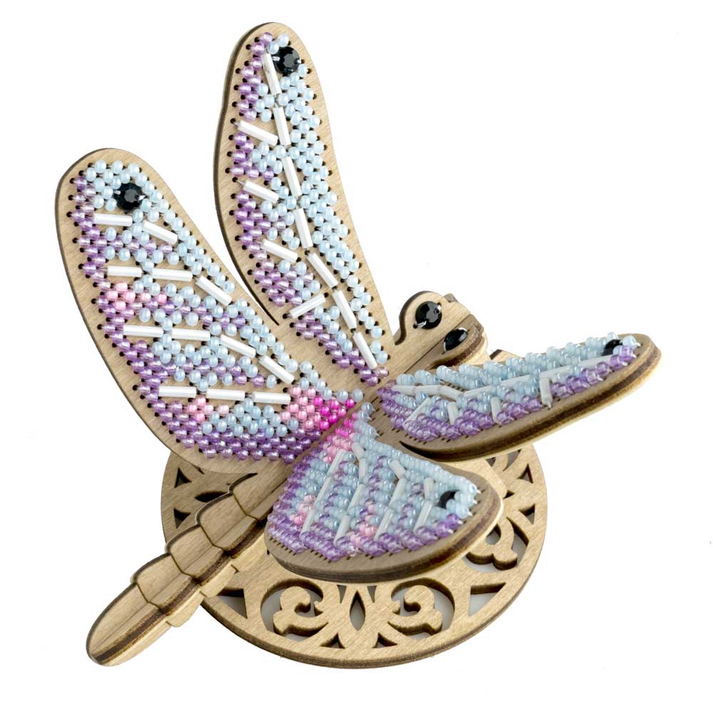 Wooden Bead Embroidery Kit ‚Äì ‚ÄúDragonfly‚Äù FLK-584