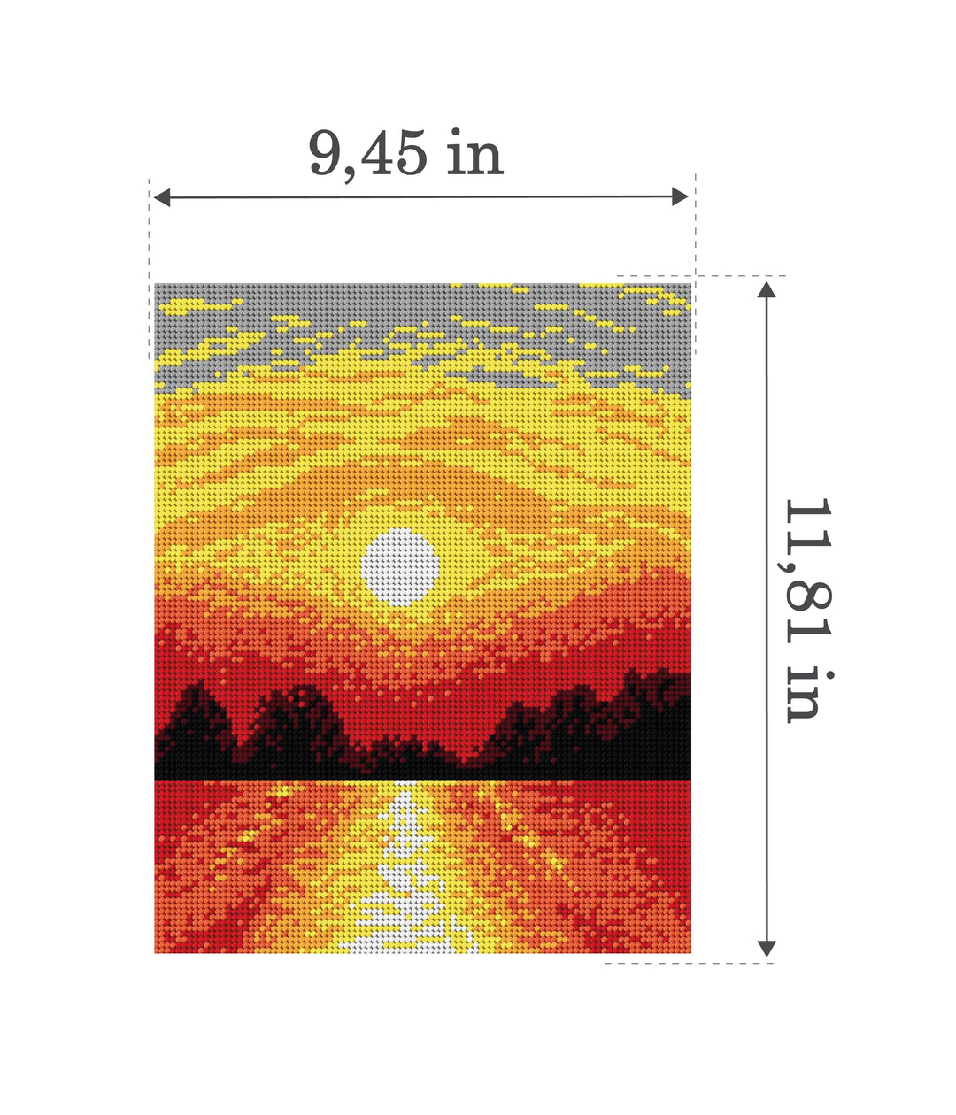 Gobelin canvas for halfstitch without yarn Sunset 1529H