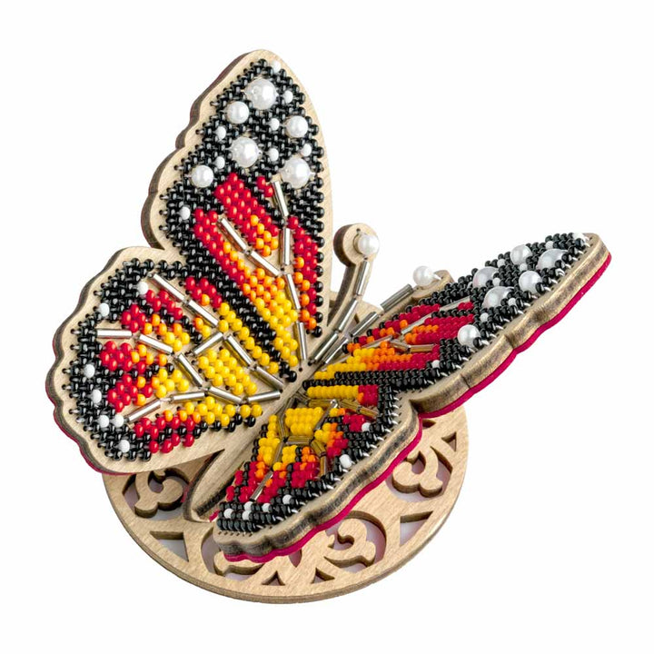 Wooden Bead Embroidery Kit ‚Äì ‚ÄúBright Butterfly‚Äù FLK-581