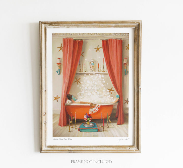 Princess Edwina Takes A Bath Art Print - 8.5" X 11"