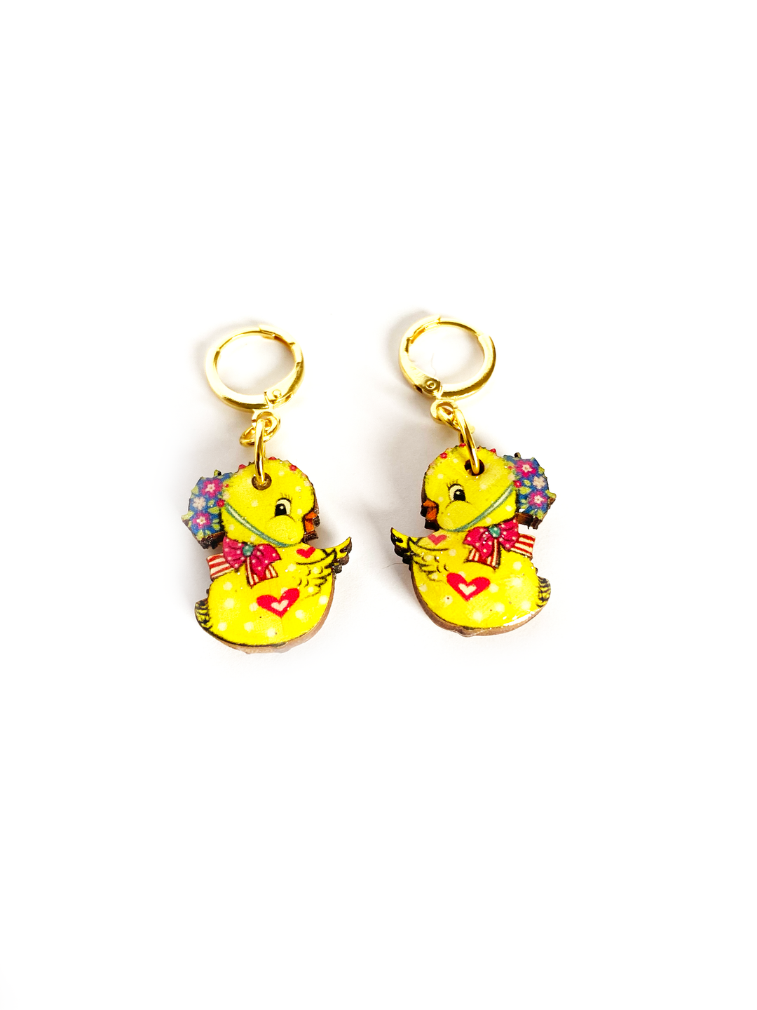 Chicken Huggie Hoop Earrings by Rosie Rose Parker