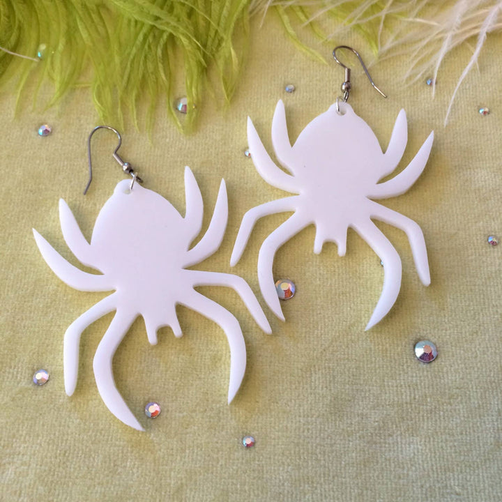 Big Acrylic Spider Earrings