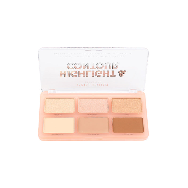 Highlight & Contour 6 Shade Face Palette