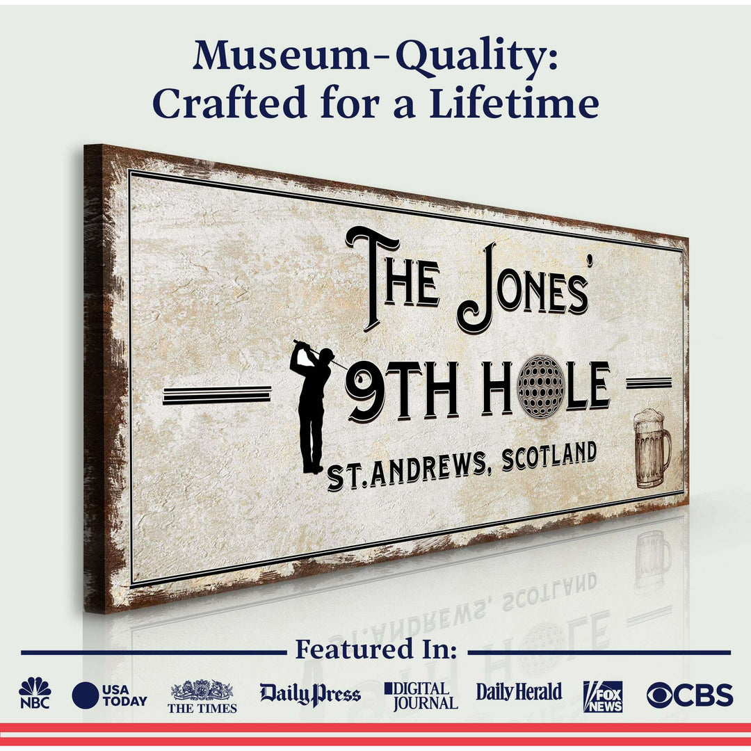 19th Hole Golf Personalized Sign