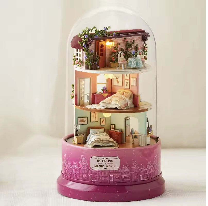 Miniature Wizardi Roombox Kit - Meet at the Corner Dollhouse Kit