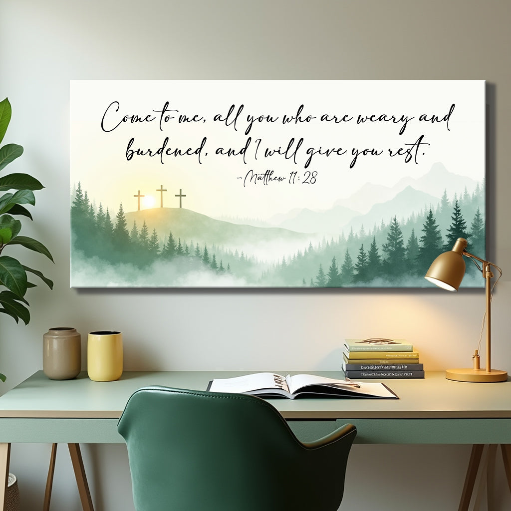 Come To Me - Matthew 11:28 Faith Sign