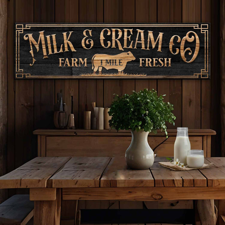 Milk And Cream Co Farm Fresh Sign