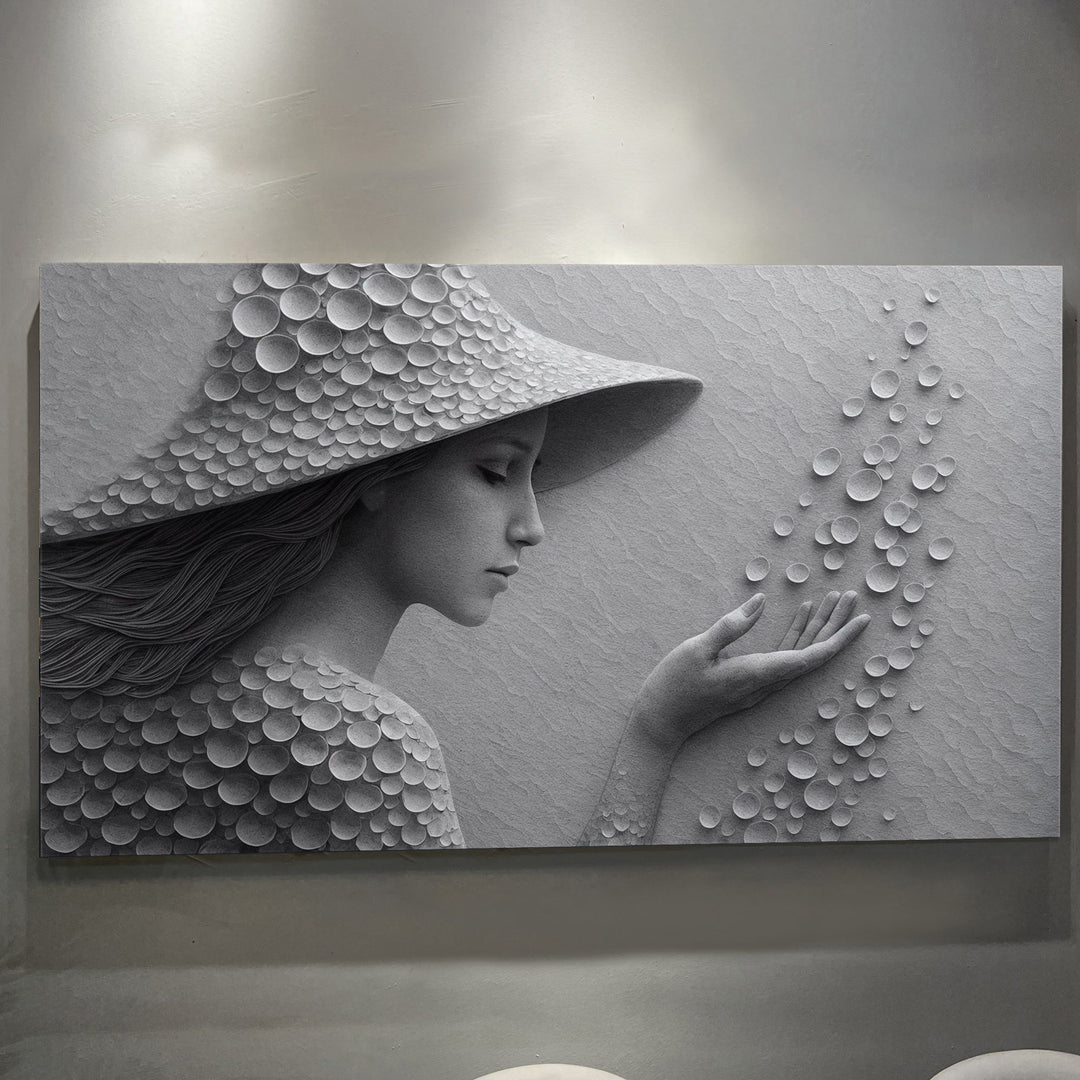 Modern Minimalist Woman Silhouette Wall Art