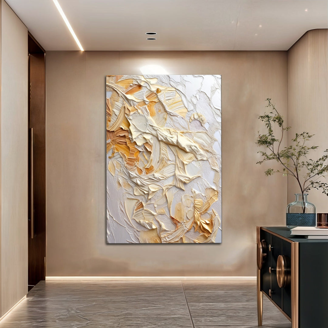 Minimalist Wave Abstract Impasto Wall Art