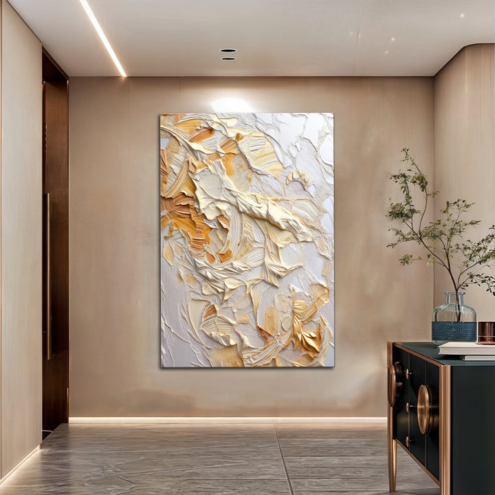 Minimalist Wave Abstract Impasto Wall Art