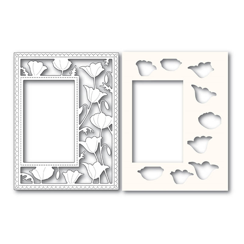 Floral Frame Scrapbooking Cutting Die by Wizardi QJ24