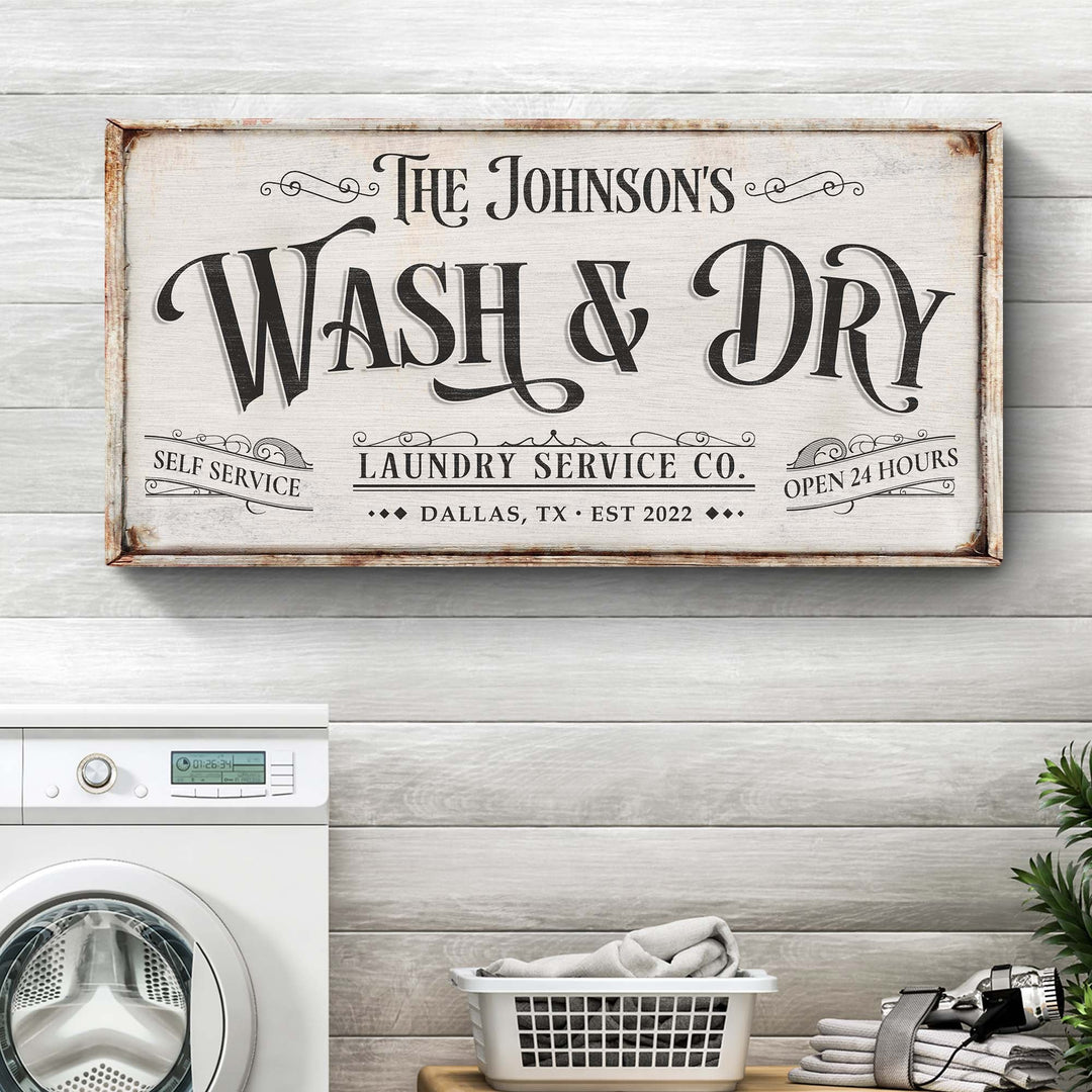 Personalized Laundry Service Sign
