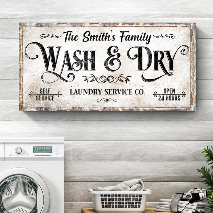 Personalized Laundry Service Sign II