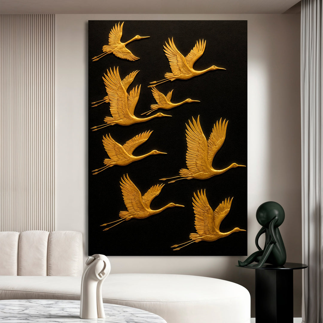 Abstract Sandhill Cranes Wall Art