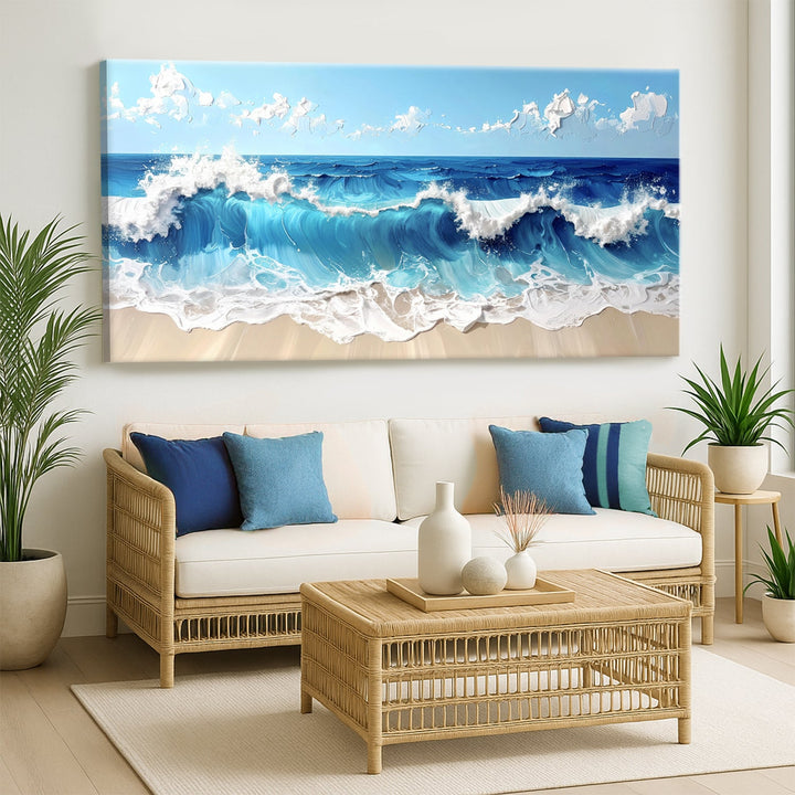 Serene Ocean Wave Coastal Wall Art II