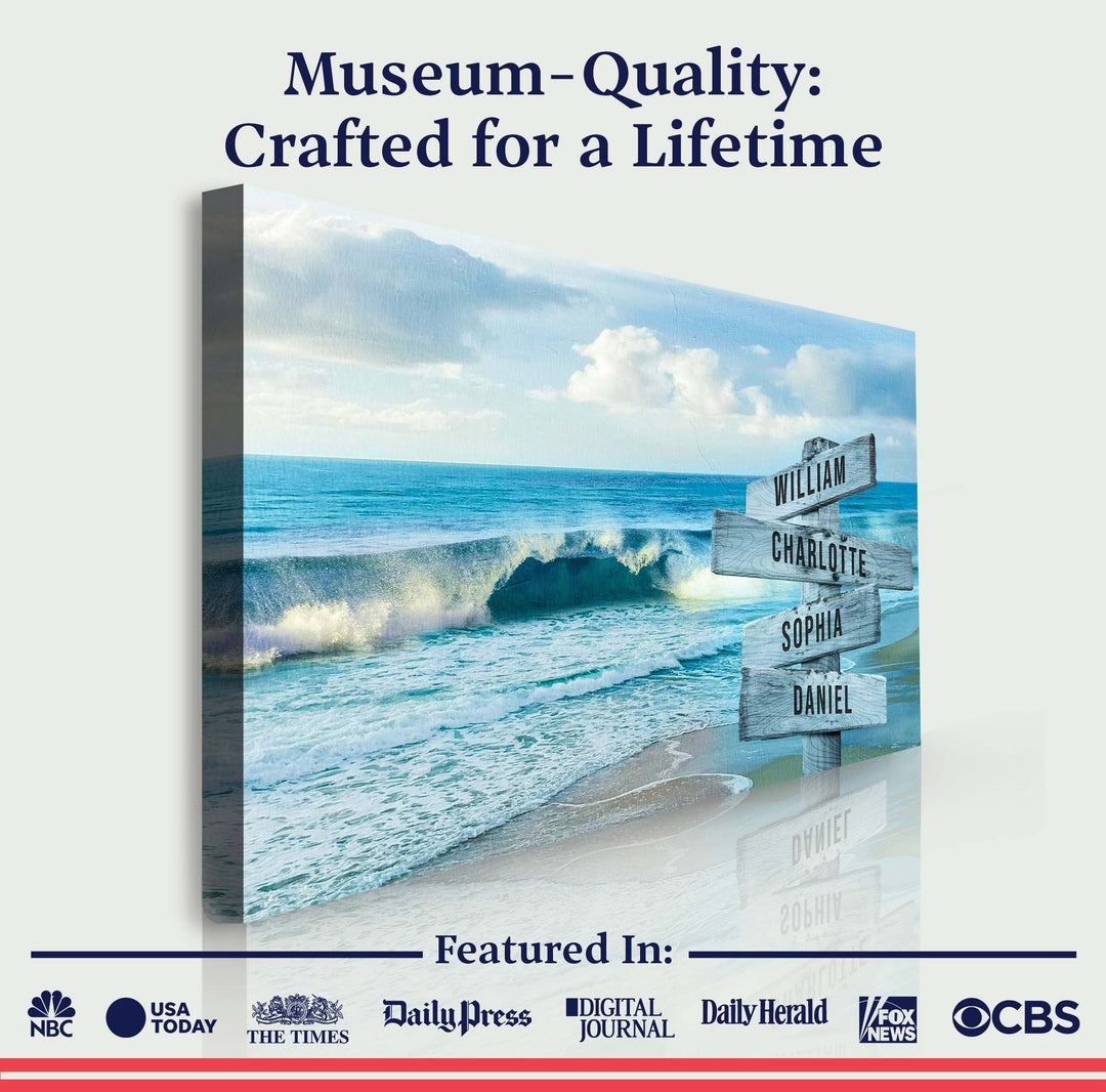 Family Names Beach Sign