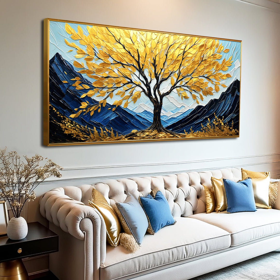 Golden Sanctuary Impasto Wall Art