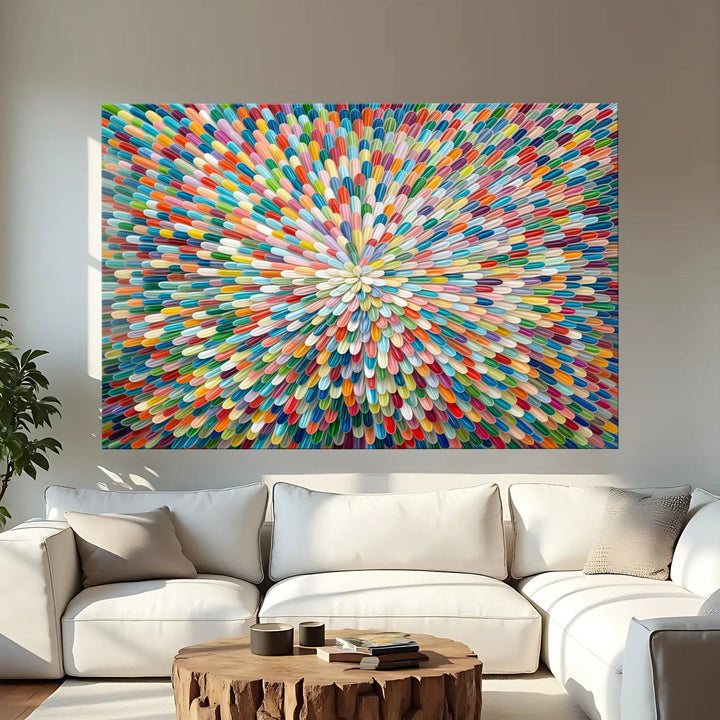 Radiant Bloom Abstract Impasto Wall Art