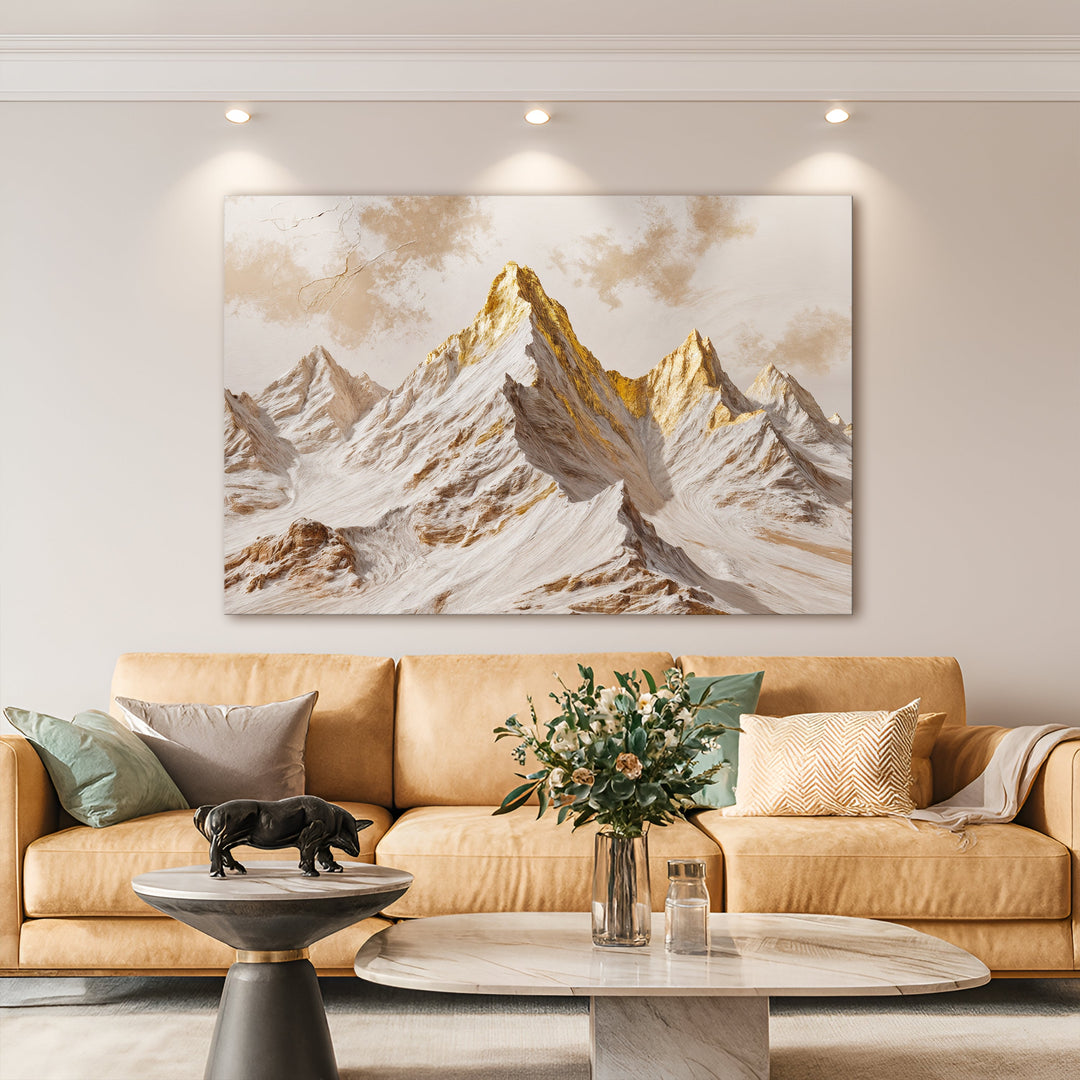 Golden Peaks Wall Art