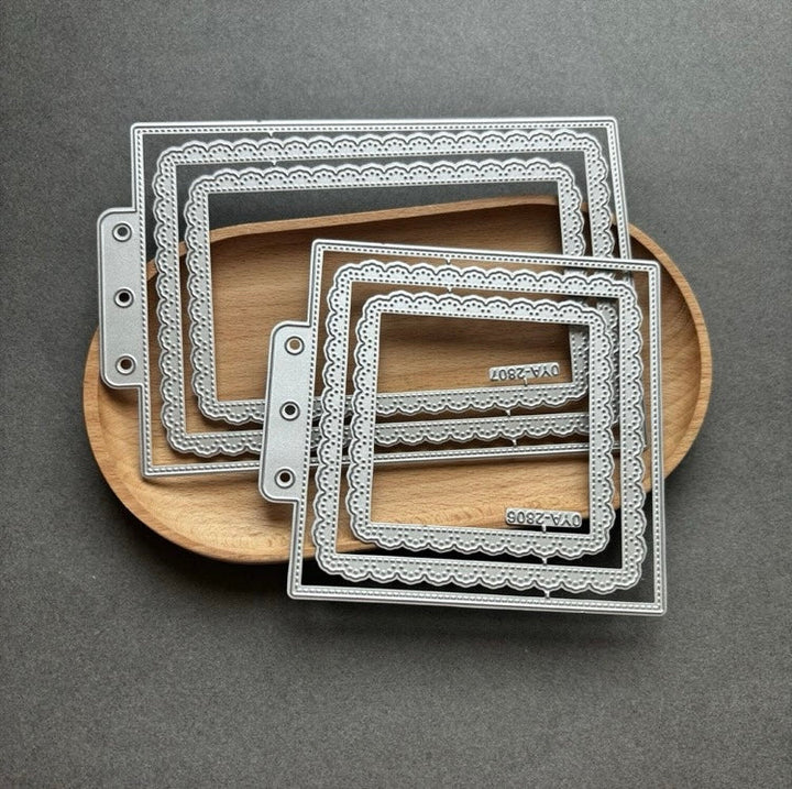 Nested Square Scrapbooking Cutting Die by Wizardi QJ09