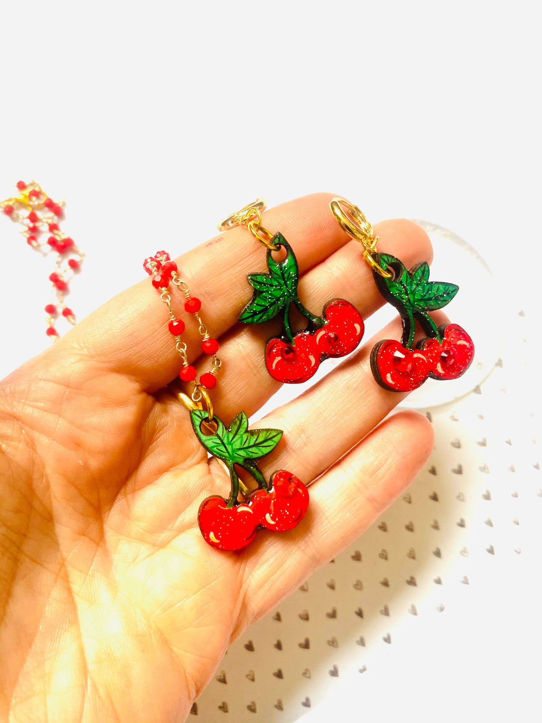 Retro Cherry Earrings by Rosie Rose Parker