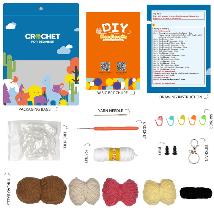 Dog Amigurumi DIY Crochet Kit Wizardi F07N8-M51