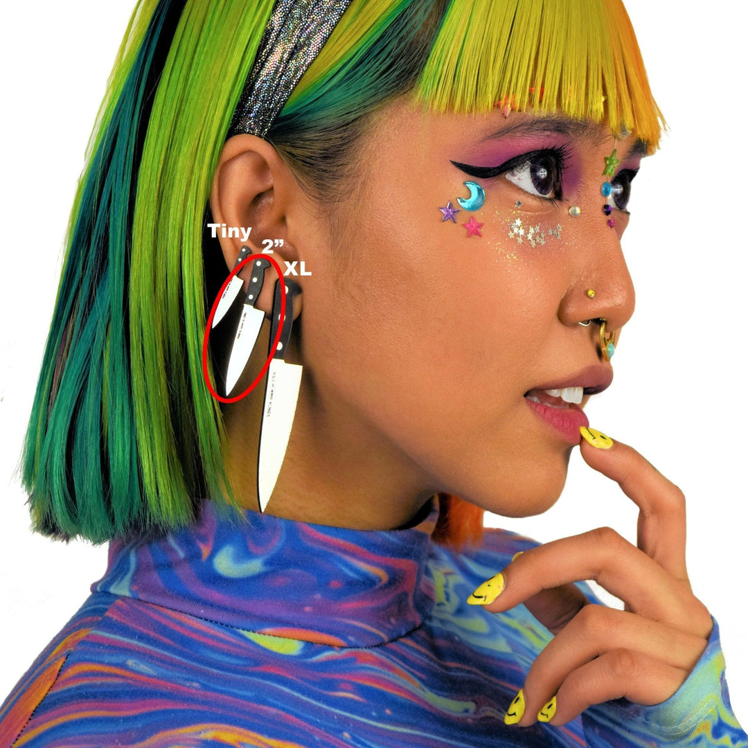 Chef's Knife Earrings 2”