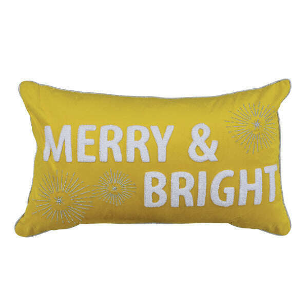 Old World Christmas Merry & Bright Rectangle Pillow