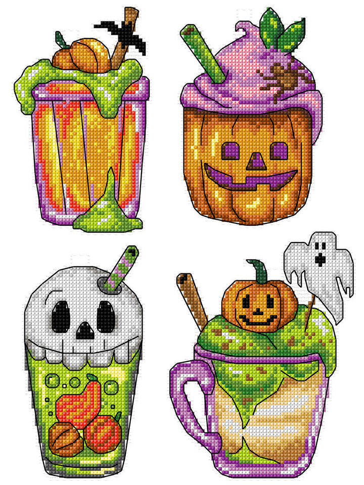 Halloween Cocktails 200CS Counted Cross-Stitch Kit