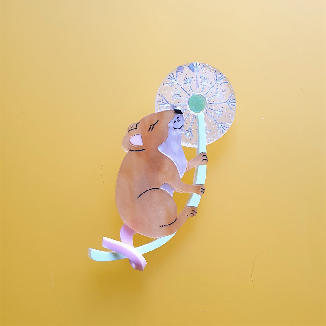 Make a Wish Mouse Brooch