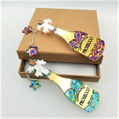 Prosecco Bottle Brooch