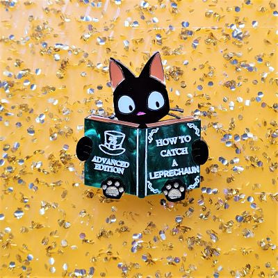 Bog Roll Shortage Book Cat Brooch