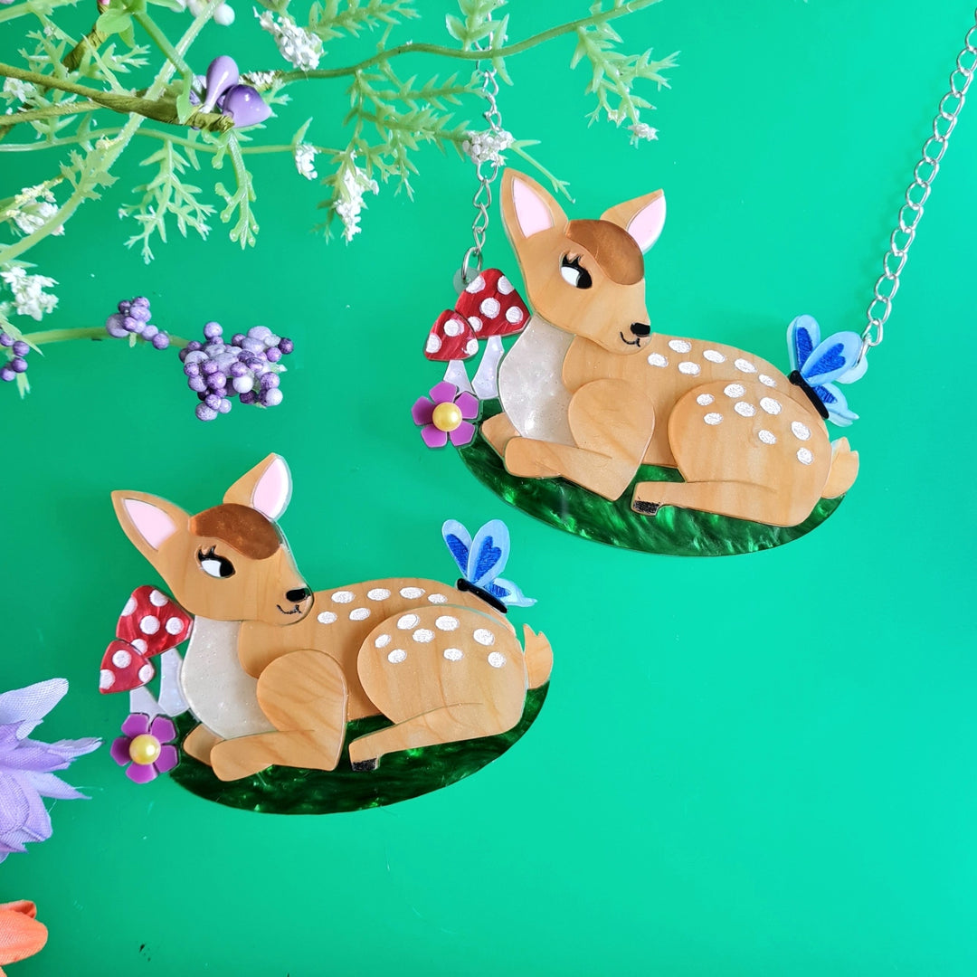 Fallow Deer Fawn Brooch or Necklace