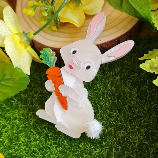 Spring Bunny Brooch or Necklace