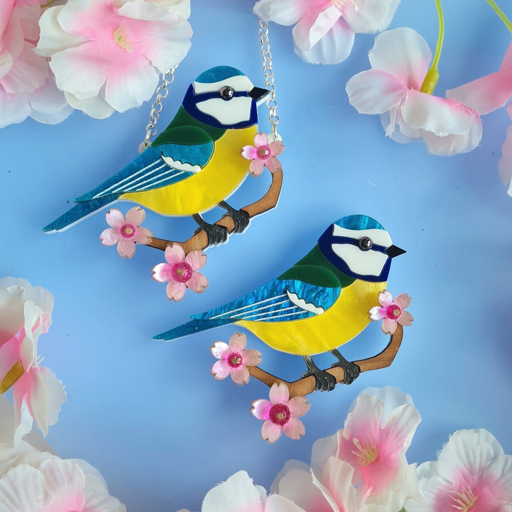 Bluetit Brooch or Necklace