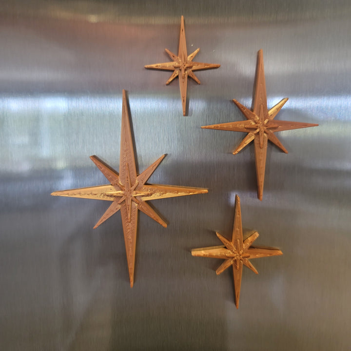 Midcentury Modern Starburst  Fridge Magnets