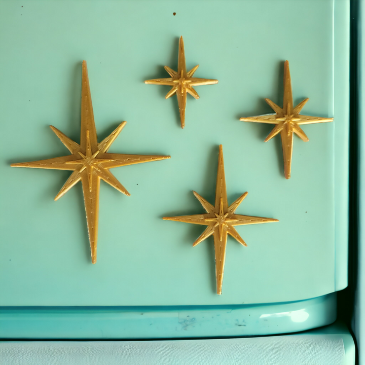 Midcentury Modern Starburst  Fridge Magnets