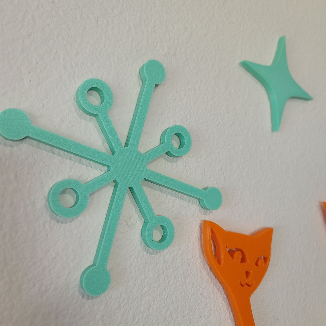 Atomic Space Cats Wall Decor Set